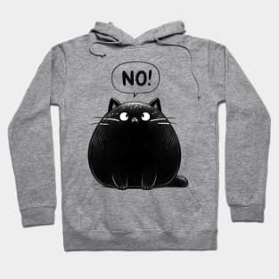 Black Cat Says No Hoodie